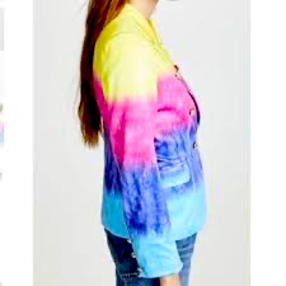 NWT🏷️Lioness Tye Dye Palermo Blazer Double Breasted Jacket Coat Medium⭐️ - Picture 2 of 9